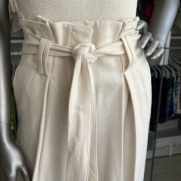 Zara Cream Wide Leg Jumpsuit with Paper-Bag Waist - Picture 5 of 12